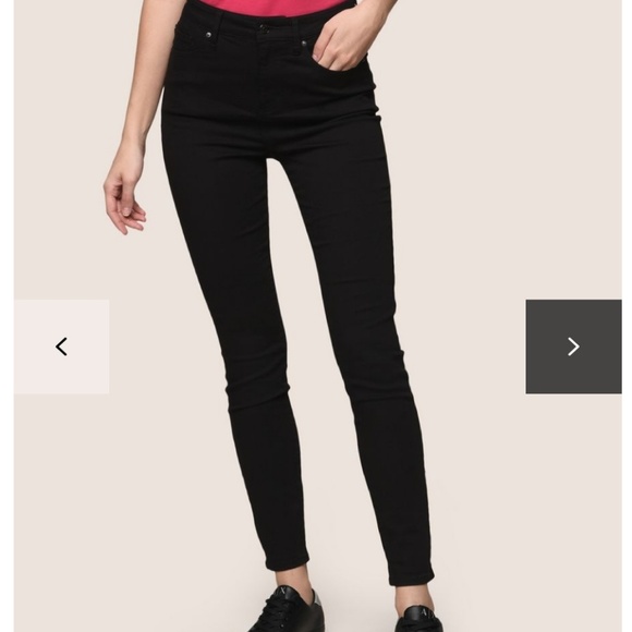armani high waisted skinny jeans